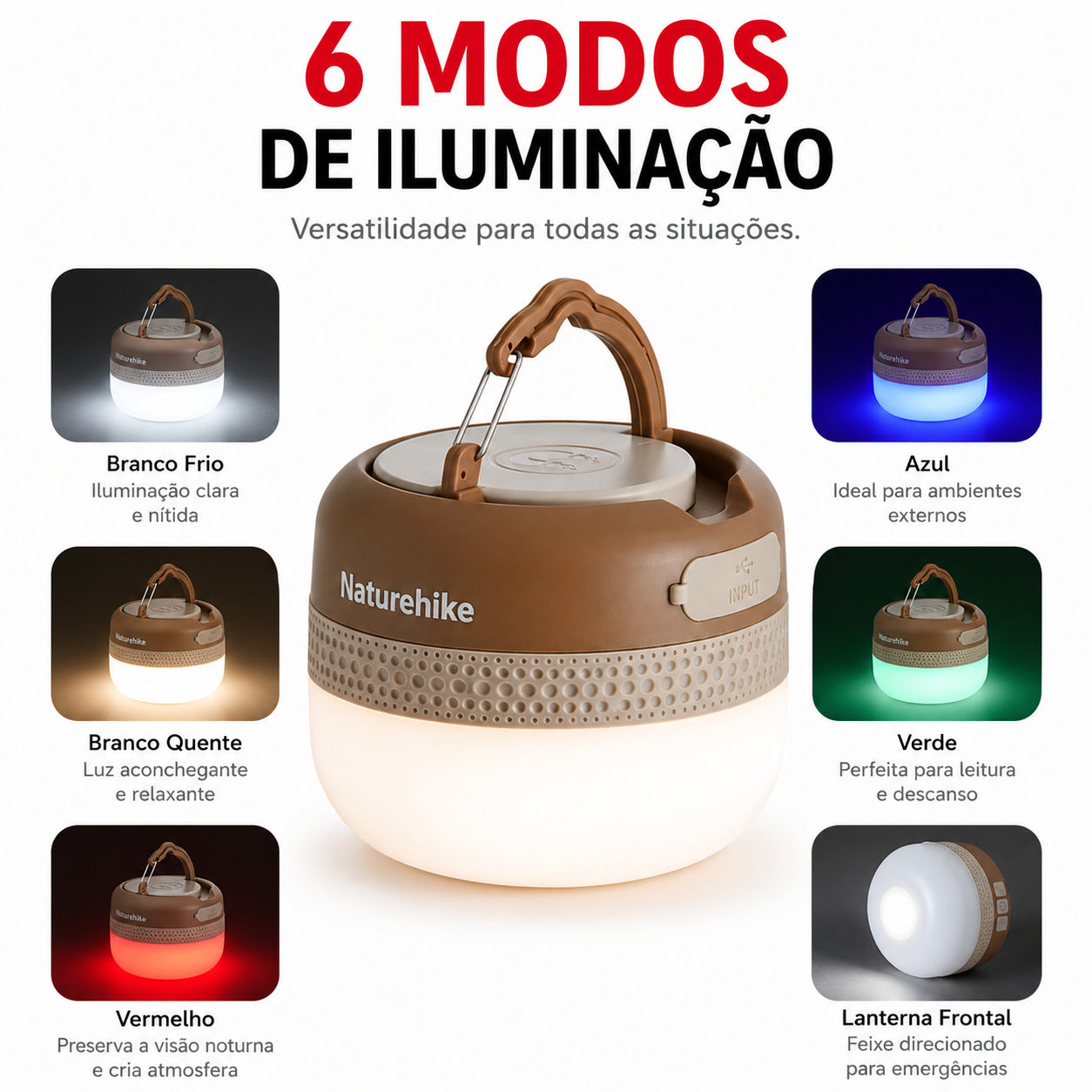 Lanterna LED Naturehike AuraLight IPX4