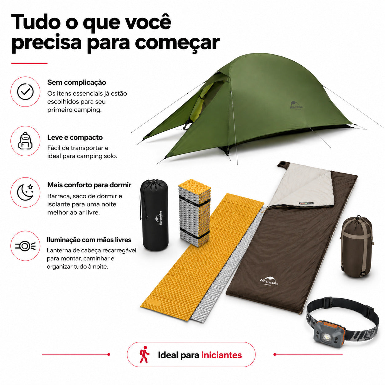 Kit Para Começar Naturehike Camping Solo