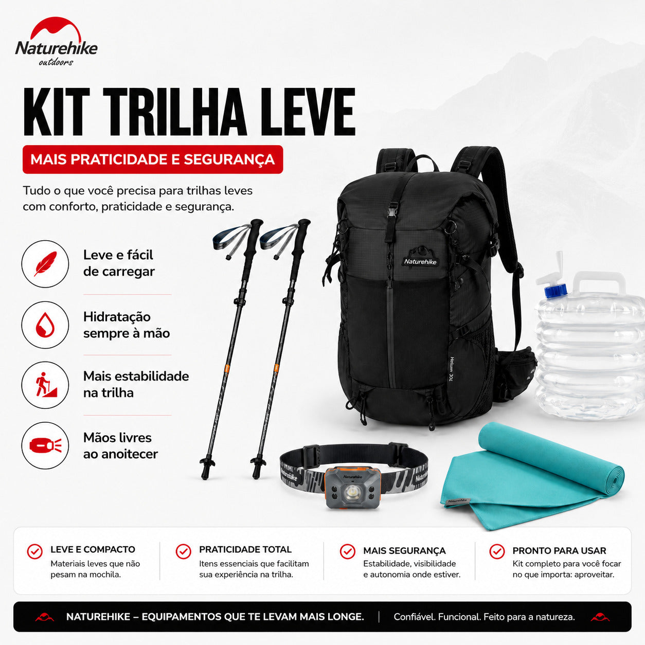 Kit Trilha Leve Naturehike Completo