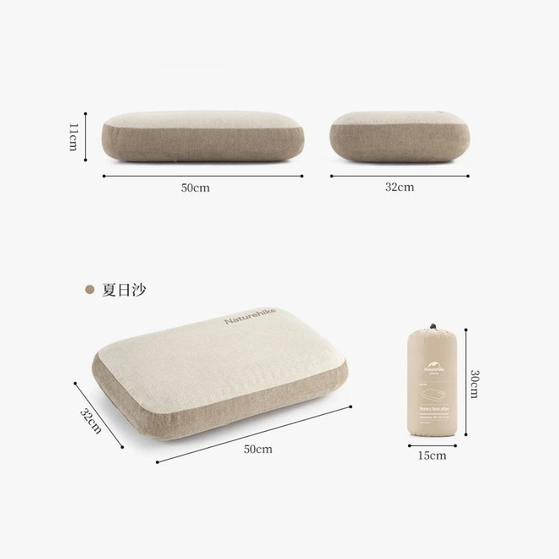 Naturehike Camping Memory Foam Comfort Square Pillow Outdoor Ultralight Travel Storage Sleeping Pillow
