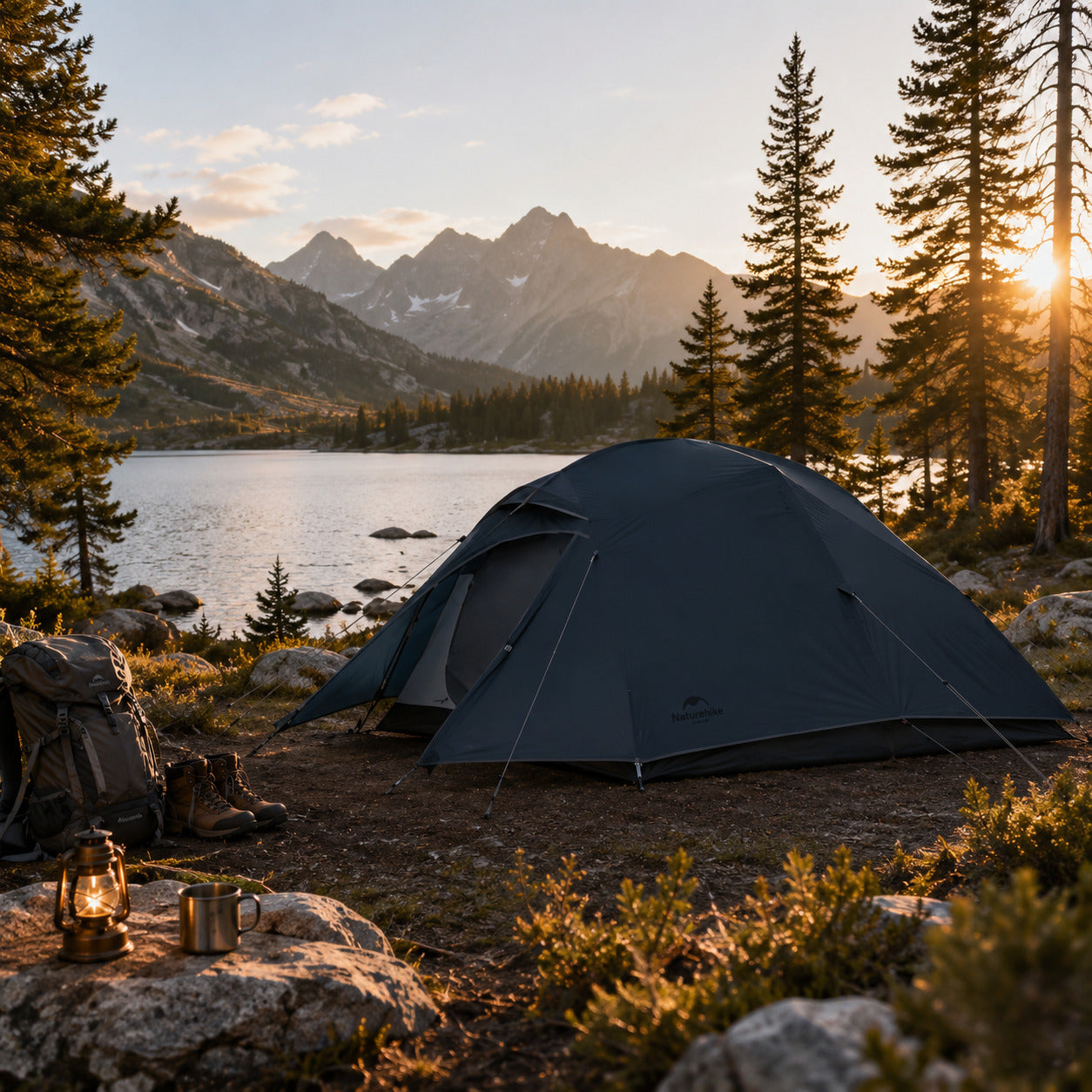 Barraca Naturehike 3 Pessoas para Camping Azul