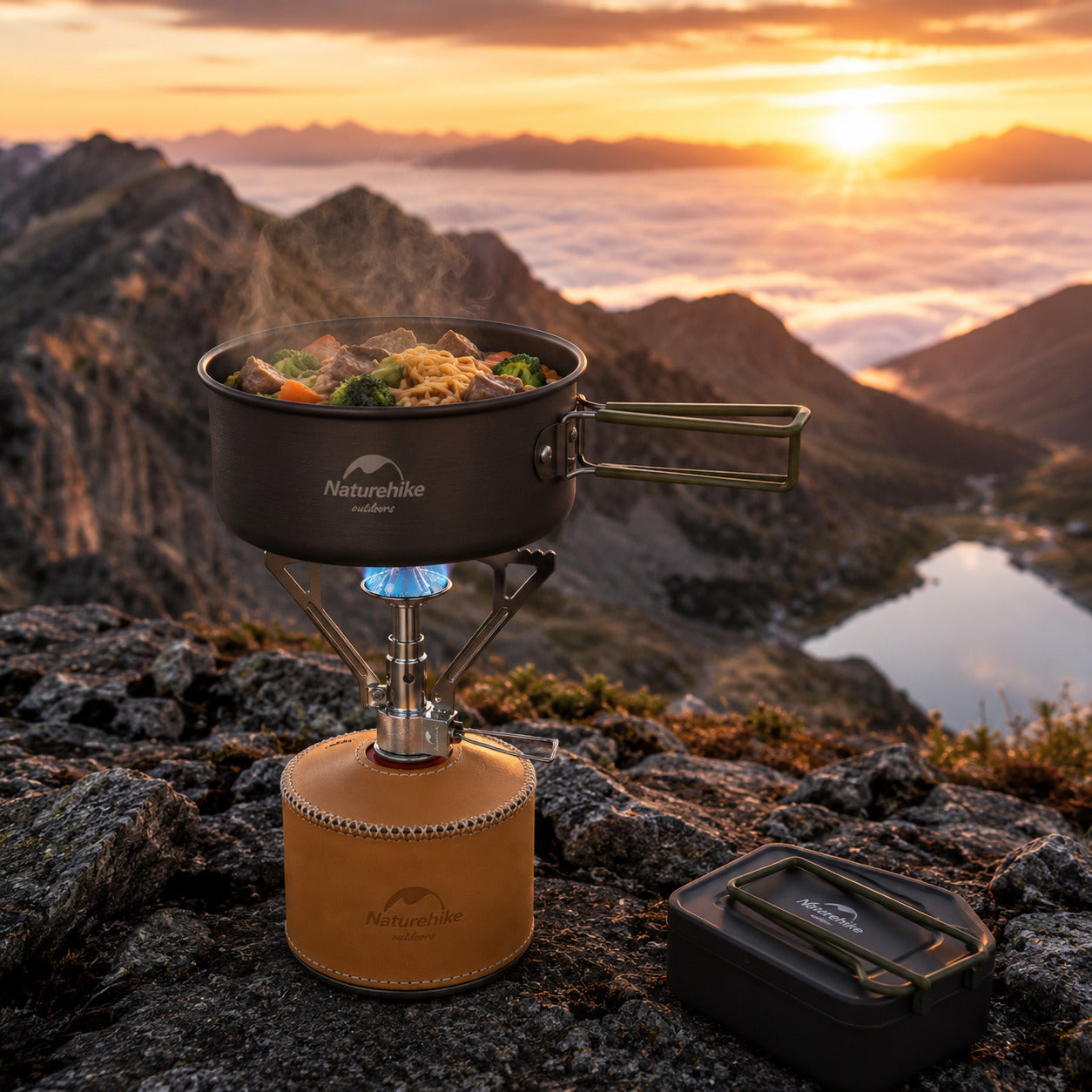 Fogareiro Portátil NatureHike 2200W Ultralight para Camping