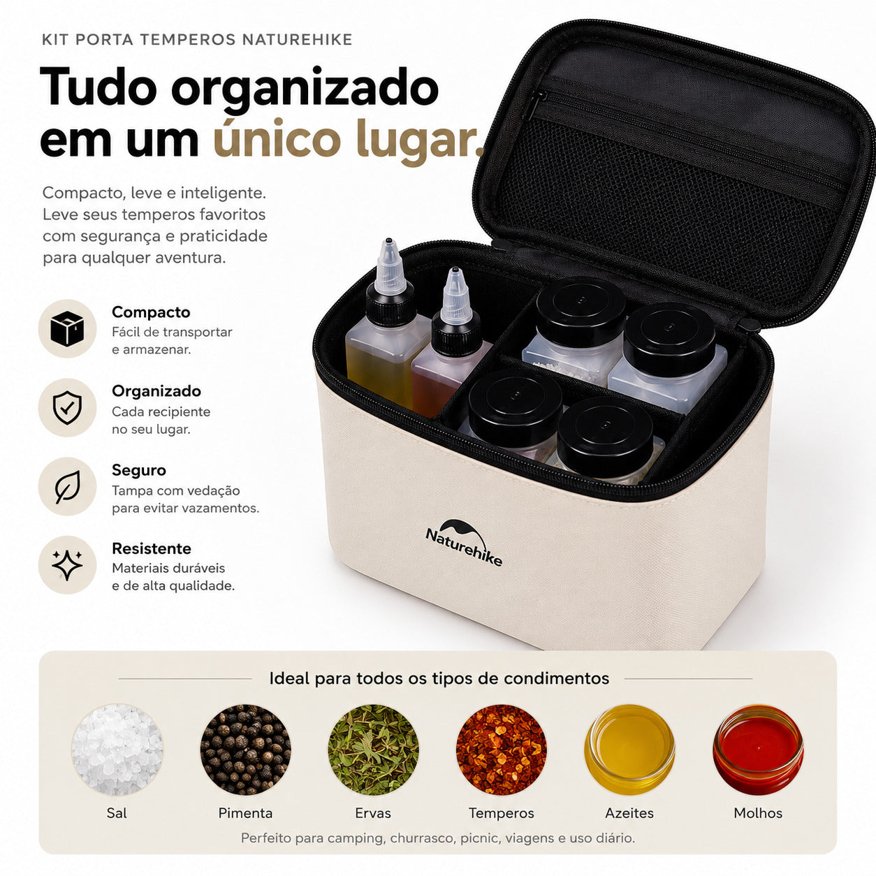 Kit Porta Temperos NatureHike Camp Chef