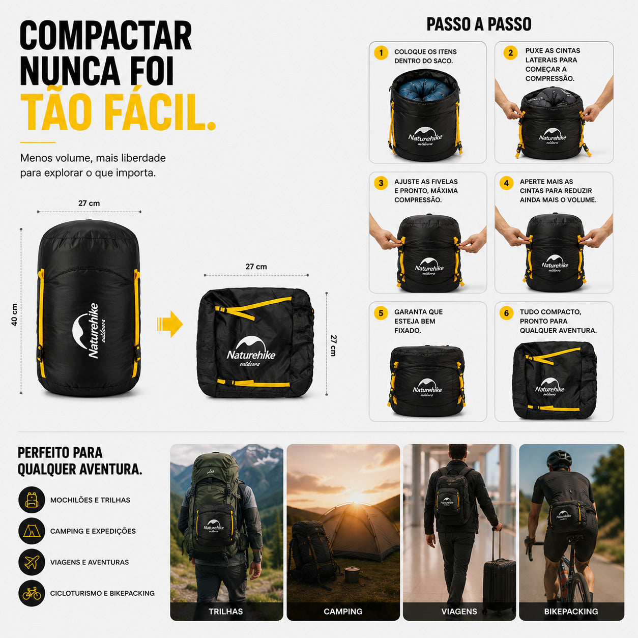 Bolsa Compactadora Naturehike para Saco de Dormir