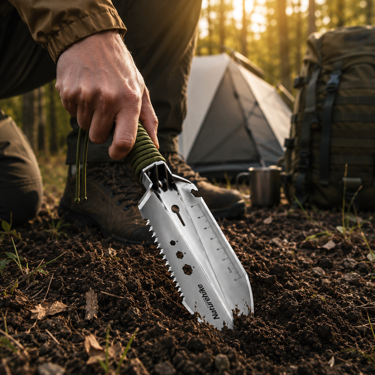 Pá Multifuncional NatureHike Survival Pro