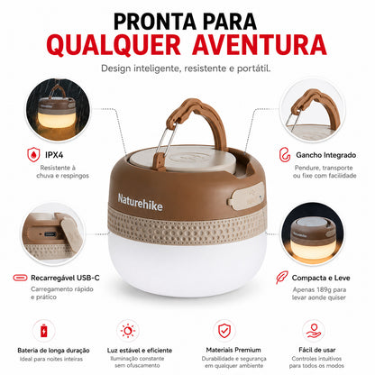 Lanterna LED Naturehike AuraLight IPX4