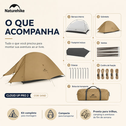 Barraca Naturehike 2 Pessoas para Camping Areia