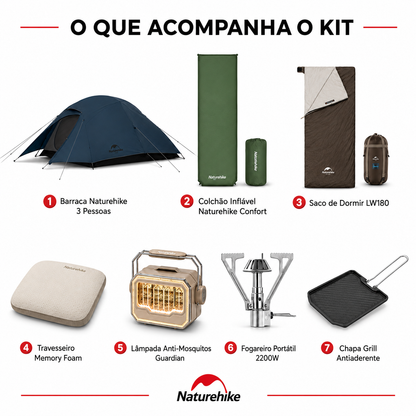 Kit Camping Confortável Naturehike