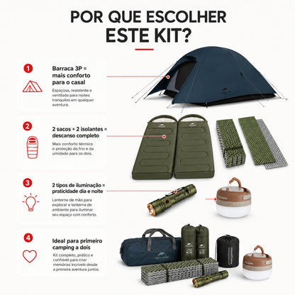 Kit Casal Naturehike Camping Confort