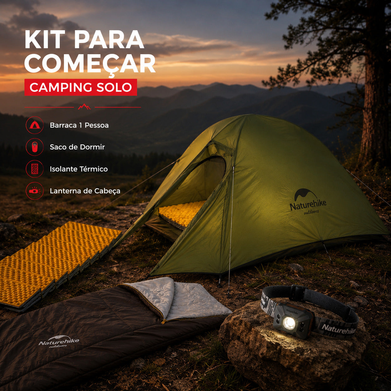 Kit Para Começar Naturehike Camping Solo