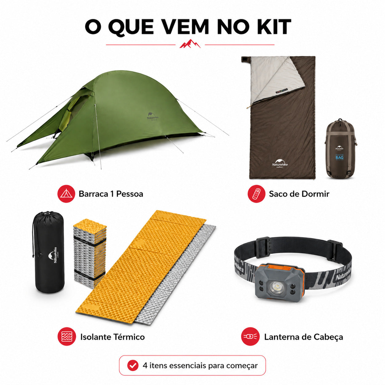 Kit Para Começar Naturehike Camping Solo