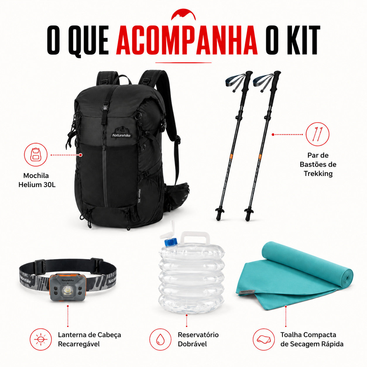 Kit Trilha Leve Naturehike Completo