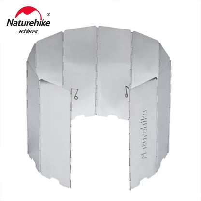 Naturehike Ultralight Outdoor 8 Plates Foldable Wind Shield Camping Stoves Windshield Foldable Gas Cookers Wind Deflectors Stove