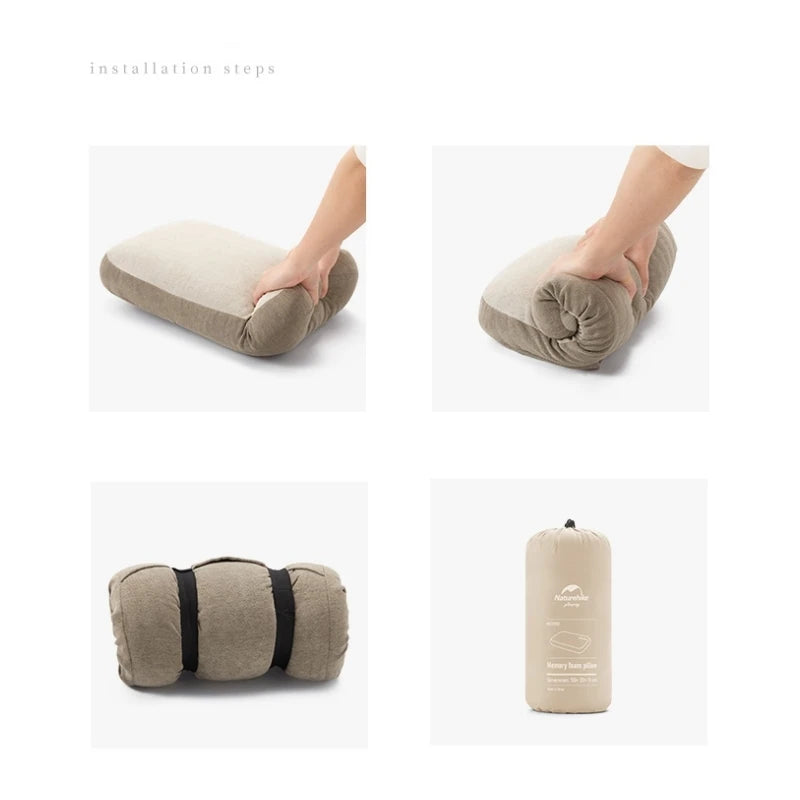 Naturehike Camping Memory Foam Comfort Square Pillow Outdoor Ultralight Travel Storage Sleeping Pillow