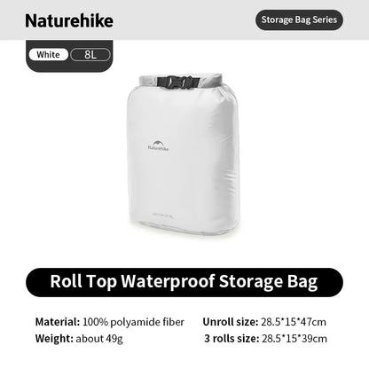 Naturehike Rolled Storage Bag Outdoor Travel Hiking Lightweight Waterproof Vacuum Compression Dispenser Bags Portable Organizer