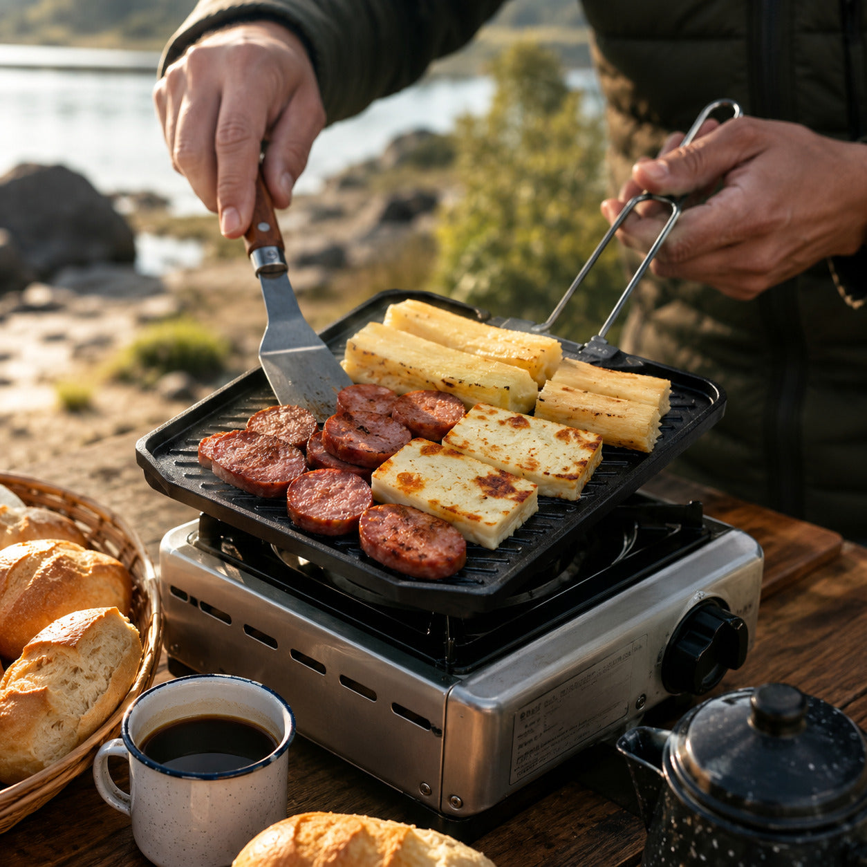 Chapa Grill Naturehike Antiaderente para Camping