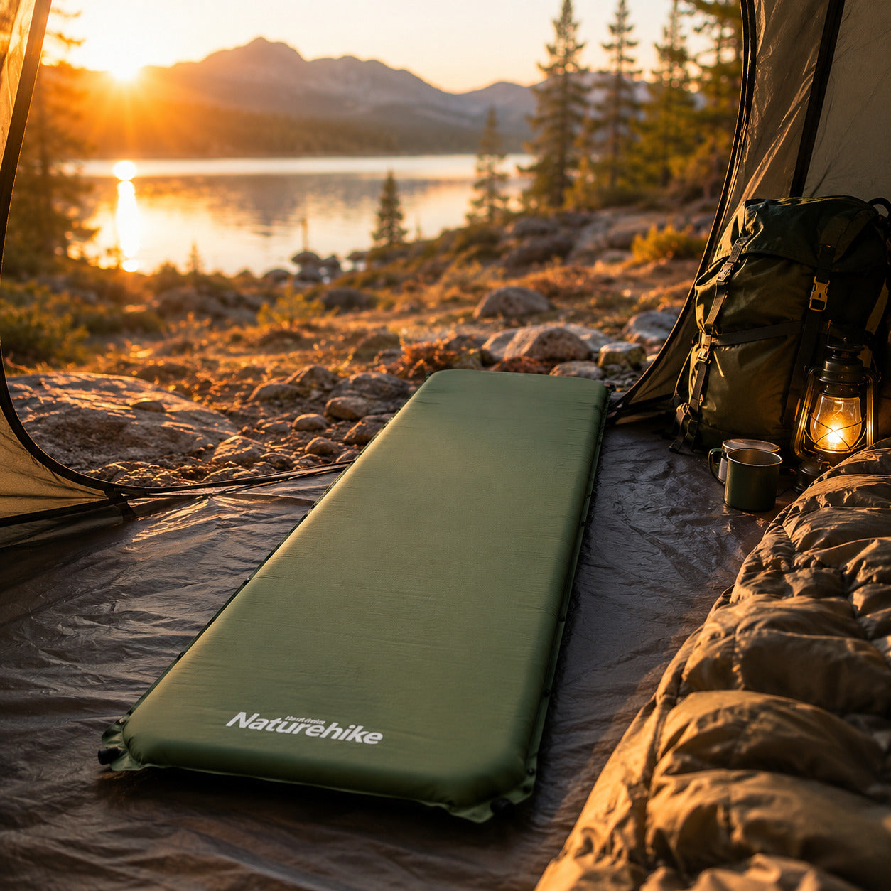 Colchão Inflável Naturehike Confort para Camping