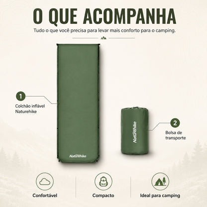 Colchão Inflável Naturehike Confort para Camping
