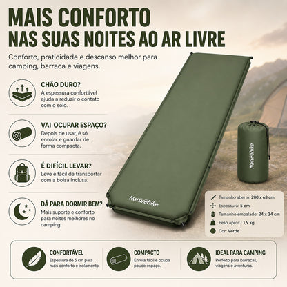 Colchão Inflável Naturehike Confort para Camping