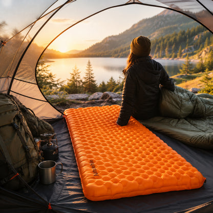 Colchão Inflável Naturehike R5.8 Ultralight Laranja para Camping