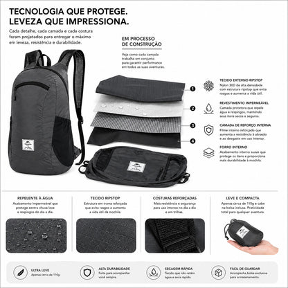 Mochila ultraleve dobrável 18L Naturehike