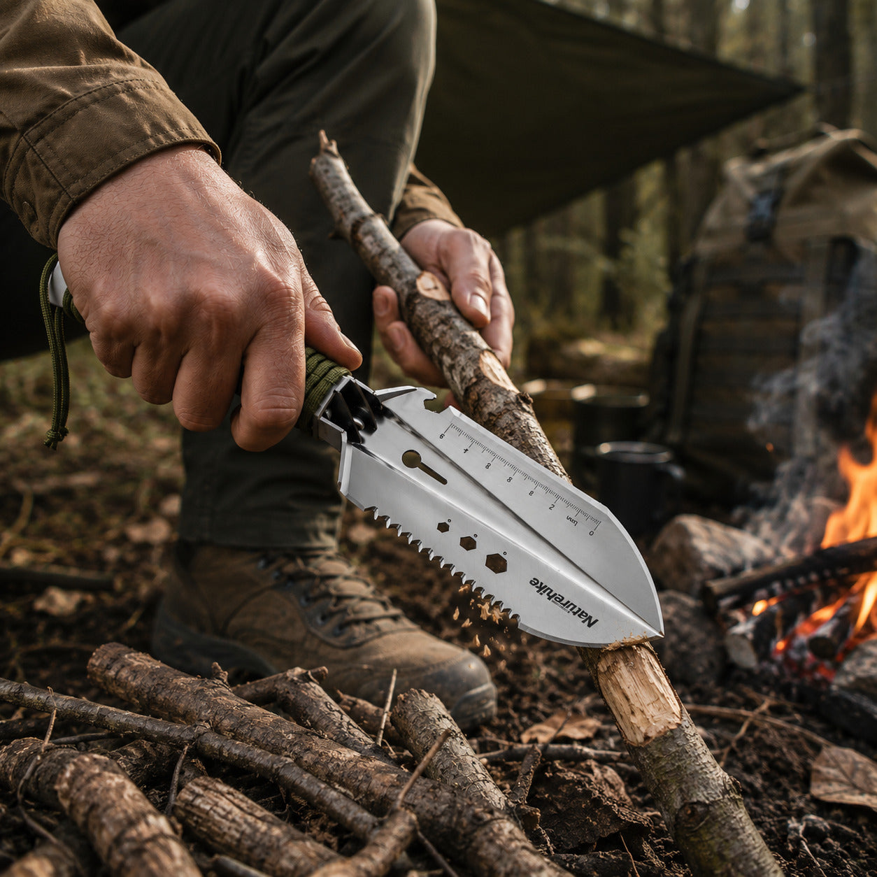 Pá Multifuncional NatureHike Survival Pro