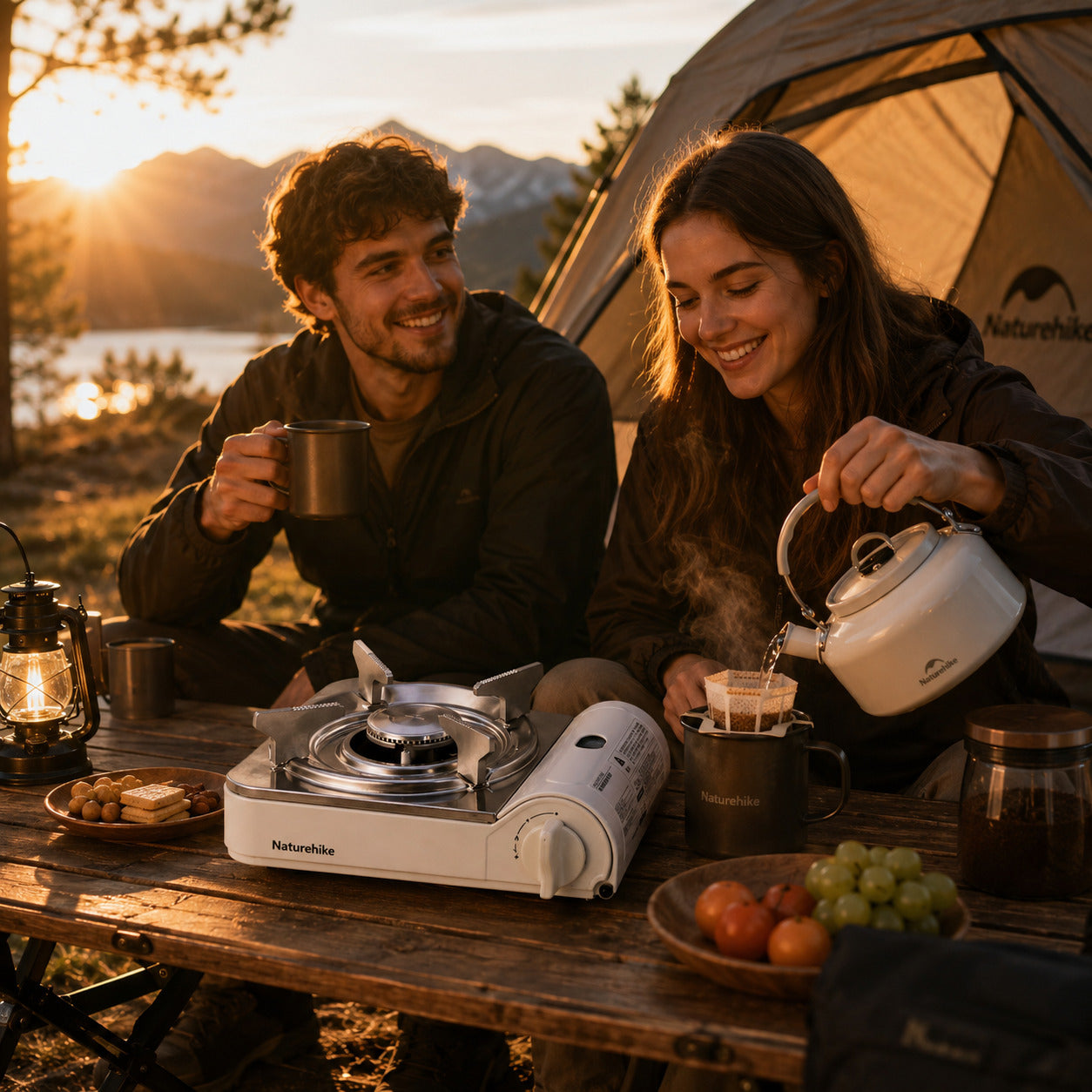 Fogareiro CampCook NatureHike 2200W Portátil para Camping