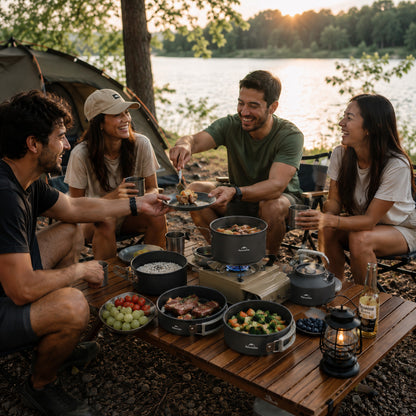 Kit Panelas para Camping em Alumínio ultraleve Naturehike