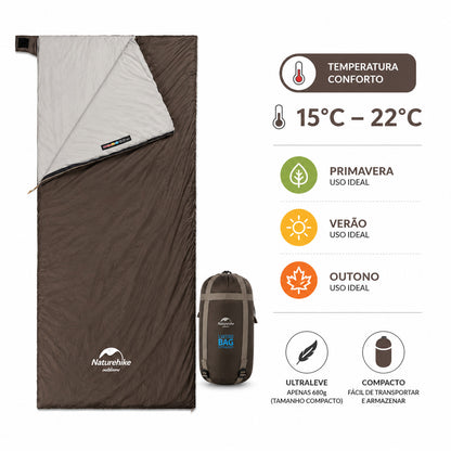 Saco de Dormir Naturehike LW180 Ultralight para Camping
