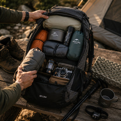 Mochila Cargueira 60L+5 Naturehike Ultraleve Impermeável